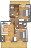 Grundriss - Appartement Rubin